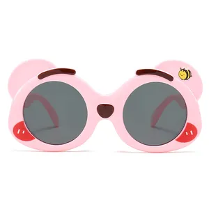 FANXUN83015 Unisex 2024 New Children's Sunglasses Cute Baby Sunglasses Polarized Silicone Sunscreen Cartoon Design