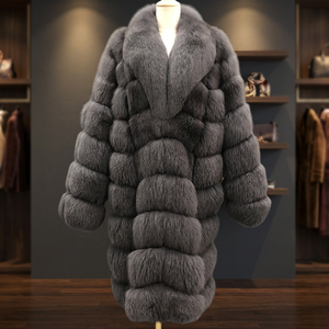 OEM Big Size Men's Waterproof Reversible Thick Warm <b>Real</b> Finland Fox <b>Fur</b> <b>Coat</b> - Product Image 2