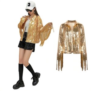 <strong>Women</strong> Fashion Tassel Sequined <strong>Jacket</strong> <strong>Sparkly</strong> Cardigan Coat Club Party Stage Show <strong>Women</strong> <strong>Jackets</strong> - Product Image 4