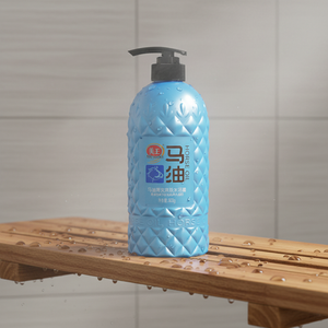 Ensemble de shampooing et de gel douche à l'huile de cheval 800 ml, essence moelleuse, antipelliculaire, régulateur de sébum, hydratant, cheveux doux, biologique - Product Image 3