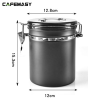 Grains De Café En Acier inoxydable Scellé Avec Soupape D'échappement 1400ml & 1800ml Cuisine Bidon De Stockage De Nourriture