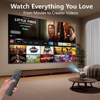 Mini projecteur 3D 720P, 450 lumens ANSI, Android 14, design LED Football, 2000:1 pour le home cinéma et le divertissement des enfants