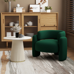 Nordic Light Luxury Wrap-around <b>Sofa</b> Chair Modern Simple Leisure Armchair for Living Room Beauty Salon Balcony Guest Area - Product Image 2