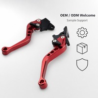 Leviers d'embrayage et de frein en aluminium CNC pour moto sportive, ensemble de leviers de course réglables pour moto Street Naked et Cafe Racer