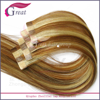 Extensions de cheveux brésiliens Remy super double drawn, lisses, à bandes adhésives invisibles, 100 % naturels, vente en gros, très demandées en salon