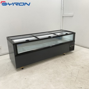 Congelador Comercial Combinado con Vitrina de Isla y Puerta de Cristal SD para Hielo - Product Image 4