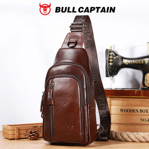 Sac à bandoulière vintage BULLCAPTAIN, nouveau sac à main pour homme, sac à main d'affaires, sac fourre-tout, sac de poitrine noir - Product Image 1