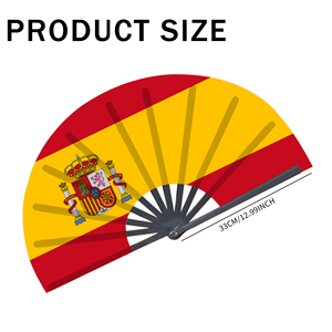 Abanicos Plegables de Bambú con la Bandera de España al por Mayor, Abanico de Mano para Carnaval, Boda, Festival, Fiesta, Agencia de Viajes - Product Image 5