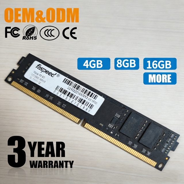 Faspeed 8GB DDR3 1600MHz Desktop Computer Memory Module for AMD in Stock 3-Year Warranty