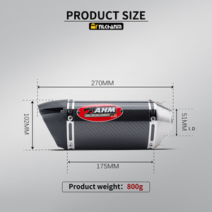 Sistema de Escape Universal para Motocicleta Modificado con Silenciador de Escape de Fibra de Carbono <span class=keywords><strong>AHM</strong></span> para R15 MT15 MT07 XMAX TMAX NMAX XADV - Product Image 2