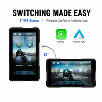 Carplay para Motocicletas, Pantalla de 5 Pulgadas, 600nit, IP67 Impermeable, Magnético, de Liberación Rápida, Compatible con TPMS