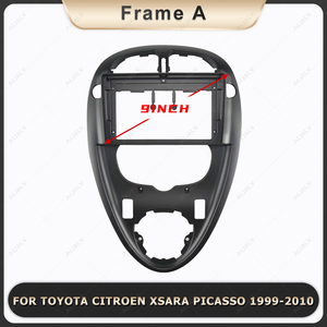 Navigazione per auto da 9 pollici telaio Android UV nero accessori interni auto auto DVD telaio per Toyota 1999-2010 <span class=keywords><strong>Citroen</strong></span> <span class=keywords><strong>XSARA</strong></span> PICASSO - Product Image 2