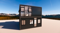 Villa moderne préfabriquée détachable de 20 pi x 4 pi, bureaux conteneurs, maisons mobiles en kit, panneaux sandwich en acier