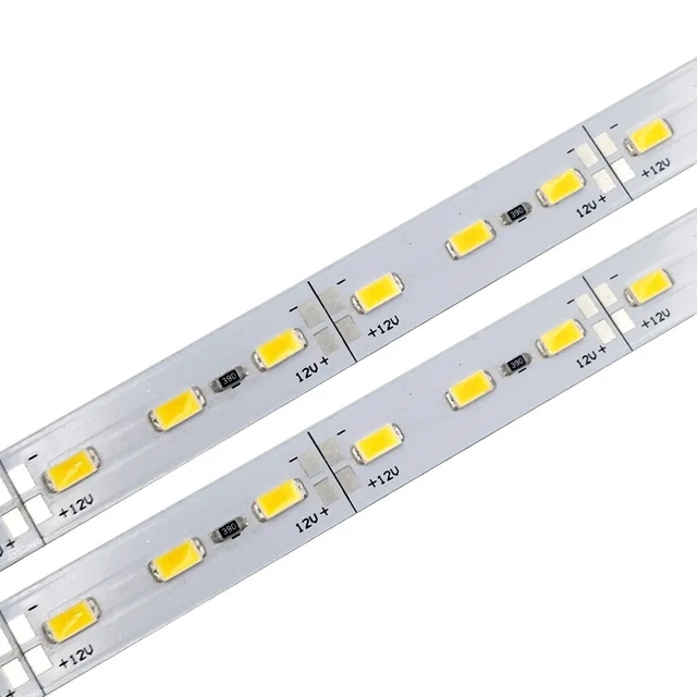 DC 12V Constant Voltage 18W/Meter Rigid Aluminum LED Strip Light Bar 72pcs SMD 5630 LEDs IP20 Warm White Dimmable Shelves