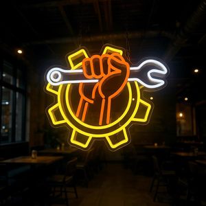 Enseigne lumineuse à clé pour décoration murale Enseigne de garage <span class=keywords><strong>LED</strong></span> alimentée par USB Logo de boutique, <span class=keywords><strong>néon</strong></span> <span class=keywords><strong>Led</strong></span> personnalisé - Product Image 6