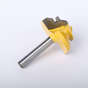 45 Degree Lock Miter Router Bit Woodwork Tenon <b>Cutter</b> Tool W/1/4 Inch Shank <b>Milling</b> <b>Cutter</b> Woodworking Tool - Product Image 2