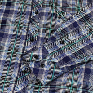 Clásico personalizado hombres casual de manga larga a cuadros de camisa - Product Image 5