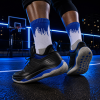 Chaussettes de sport respirantes et rembourrées, chaussettes de compression avec soutien de la voûte plantaire, chaussettes de basket-ball