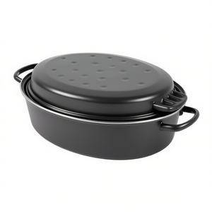 Asador Ovalado para Ganso KARL KRGER, 10.5 L, 42 cm, Esmaltado en Negro Mate - Product Image 2