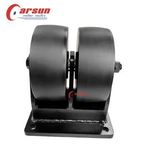 8-Zoll-Doppelradrollen Ultra-Hochleistungs-Industrie-Fest rollen 200mm Stahl-Nylon rad Starre OEM-Anpassung - Product Image 2