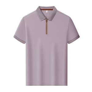 Polo de Verano de Alta Calidad, Estilo Urbano, Deportivo y Casual para Hombre, con Media Cremallera, Cuello Camisero y Manga Corta - Product Image 3