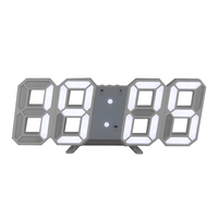 Jam dinding Digital LED besar 3D, tanggal waktu selsius bercahaya jam meja Desktop Jam Alarm dari ruang tamu