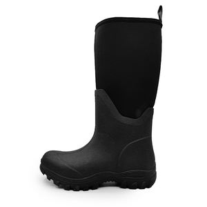 Bottes <span class=keywords><strong>de</strong></span> pluie en caoutchouc pour femmes, doublées <span class=keywords><strong>de</strong></span> néoprène, imperméables, douces et thermiques, hauteur genou, vente en gros d'usine, 2025 - Product Image 1