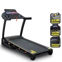 Tapis roulant pliable multifonctionnel pour la maison, équipement d'exercice intérieur, tapis roulant de fitness domestique avec trois boutons intelligents colorés