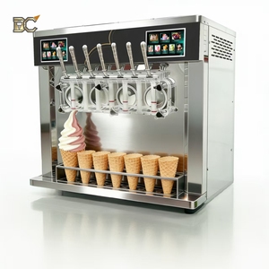 Machine à glace molle et yaourt à double compresseur avec pompe à air, pour la préparation automatique de coupes d'açaï et de glaces molles, à vendre - Product Image 1