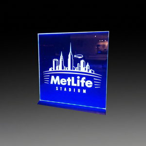Enseigne LED en acrylique avec gravure au laser et base / enseigne LED de salon - Product Image 1