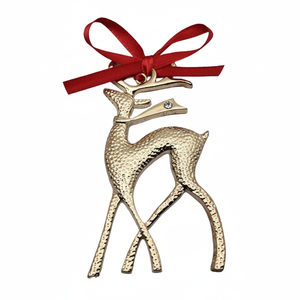 Estilo tradicional Metal colgante Reno adornos navideños árbol decorativo colgante vacaciones festivo decoración del hogar coleccionable - Product Image 1