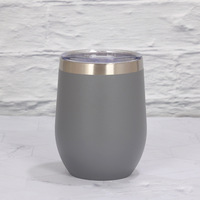 12oz mignon vin café Sublimation voyage tasses personnalisées tasses en acier inoxydable en gros gobelet à bière en métal