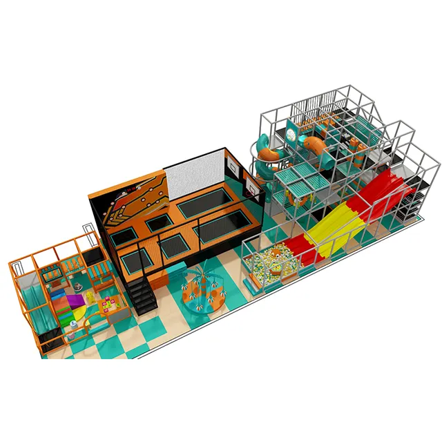 Fabrik neues Design kommerziellen erwachsenen Kinder Big Bounce Indoor Trampolin Park mit weichen Spielplatz