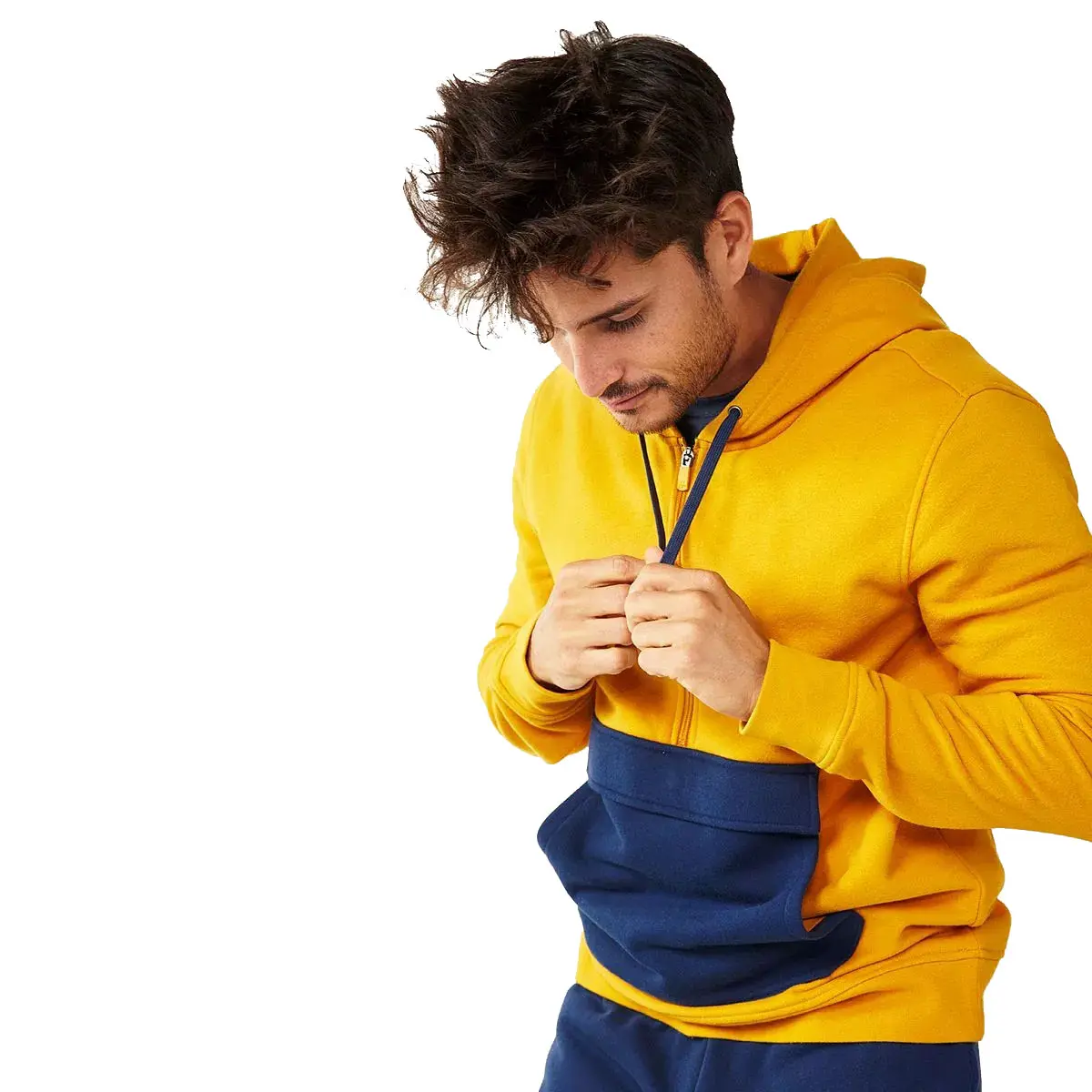 OEM anpassen eine Slim Fit Großhandel Hoodies in allen Farben zweifarbige Bio-Baumwolle benutzer definierte Stickerei Hoodie mit Tasche