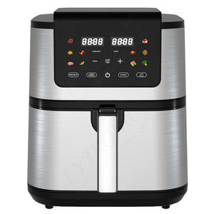 Freidora <span class=keywords><strong>de</strong></span> Aire Eléctrica Digital <span class=keywords><strong>de</strong></span> 8 <span class=keywords><strong>Litros</strong></span> con Doble <span class=keywords><strong>Calentador</strong></span>, Construcción Completamente en Acero Inoxidable, Diseño Cuadrado <span class=keywords><strong>de</strong></span> Lujo para Uso Doméstico y Hotelero - Product Image 2