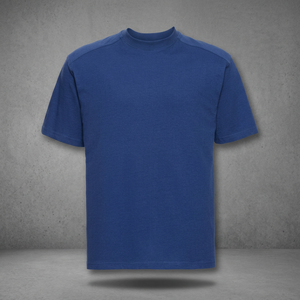 Camiseta de Manga Corta Personalizable de Algodón Supima Azul Sólido con Impresión Digital, Diseño de Cuello Redondo Ecológico y Transpirable - Product Image 3