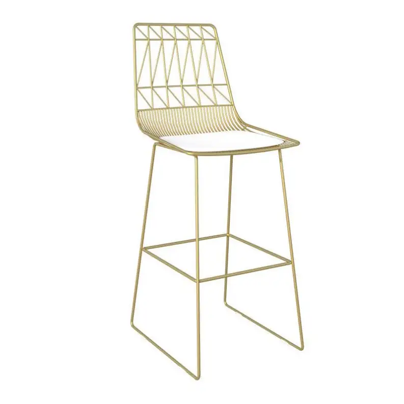 Chaise en fil de métal populaire, meubles Morden tabouret de bar de haute qualité en gros tabourets de bar, chaises hautes en fer de café de restaurant