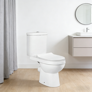 WC commercial à siphon en P, deux pièces, à fixation murale, en céramique, facile à nettoyer, avec réservoir intégré, à prix avantageux - Product Image 3