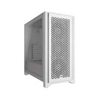 Boîtier d'ordinateur de bureau 4000D RGB AF blanc avec effet d'éclairage, verre trempé, tour moyenne, refroidissement liquide 360
