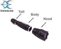 Lampe torche LED portable OEM classique 501B originale XHP50.2 18W 1x18650, lumière blanche puissante