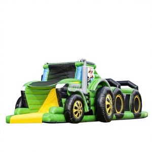 Tractor Run Inflatable Obstacle Course Bounce House Bouncy Castle for Carnival Events & Farm-<b>Themed</b> Celebrations - Product Image 1
