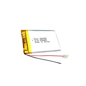 Fabrik preis Kleine Lithium-Polymer-Batterie <span class=keywords><strong>3</strong></span>,7 V 303450 500mAh Li-Polymer-Batterie - Product Image 4