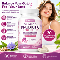 Capsules de probiotiques et prébiotiques pour adultes, bien-être digestif quotidien, équilibre de la flore intestinale, complément synbiotique, étiquette privée OEM ODM