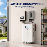 Batterie au lithium LiFePO4 51,2 V 280 Ah 14,33 kWh, pack de batteries de stockage d'énergie solaire avec BMS 150 A intégré, compatible avec Deye Growatt