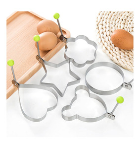 Ensemble de moules à crêpes en acier inoxydable, anneau d'œuf, moule de cuisson pour faire différentes formes d'œufs frits ou de pocher des œufs - Product Image 2