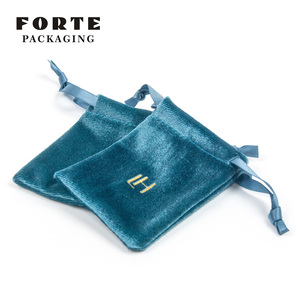 Sac de rangement en velours pour bijoux avec logo estampé, pochette à bijoux en velours - Product Image 6