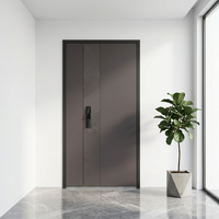 Portes d'entrée doubles automatiques en alliage d'aluminium anti-effraction et anti-balles Lukliving pour villa