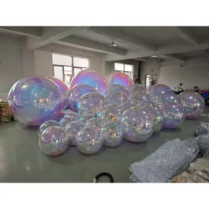 Best Price High-quality Event Decor Backdrops Hanging Iridescent Round Mirror Decor Ball Inflatable Mirror Balls