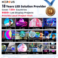 P1.8 P2 P2.5 P3 P4 Publicité Extérieure Intérieure Ronde Led Ball Module Sphérique Flexible Led Écran Prix Sphère Led Affichage
