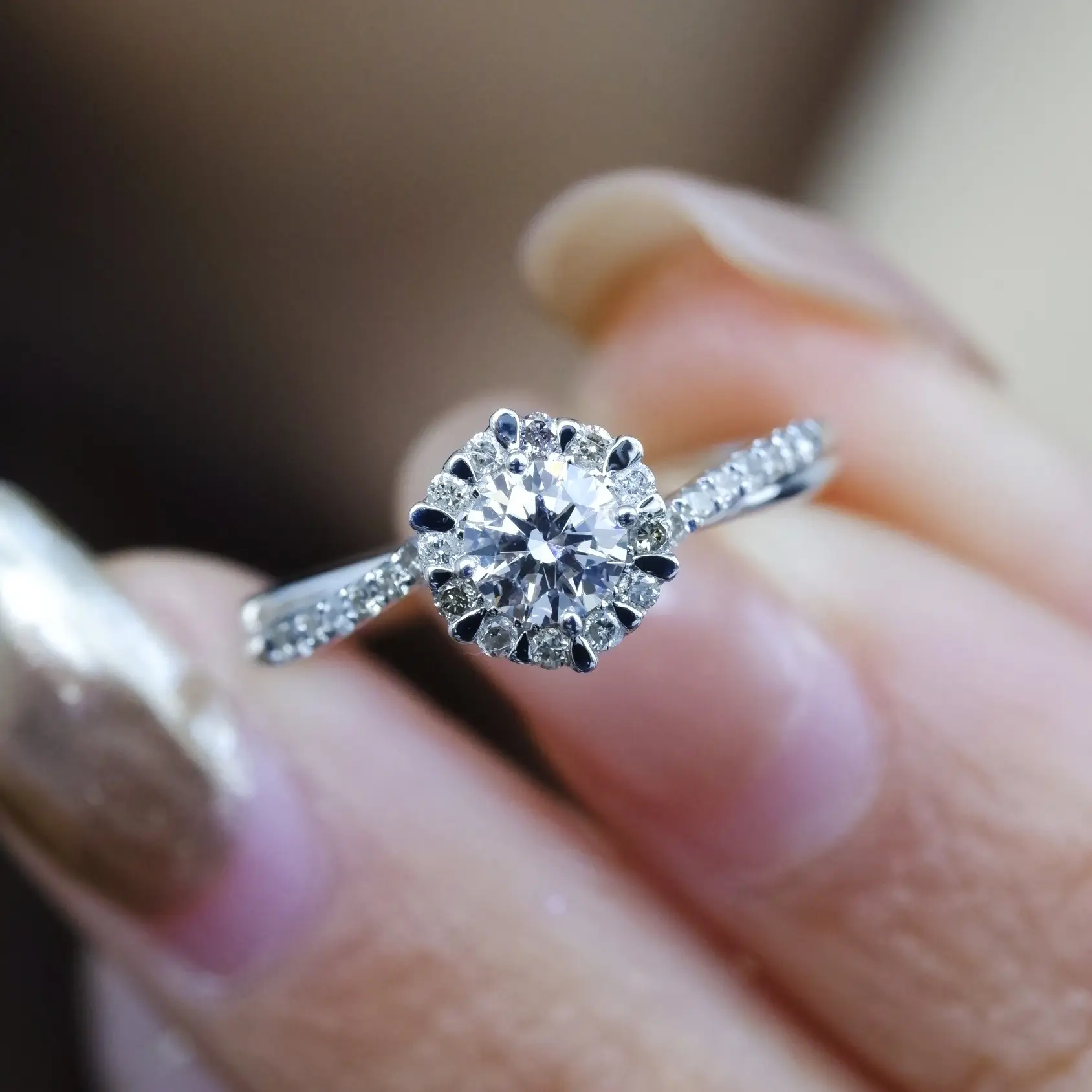 Набор из чистого золота с лабораторным бриллиантовым обручальным кольцом, Женское кольцо, предложение бриллиантовое кольцо, оптовая продажа по индивидуальному заказу